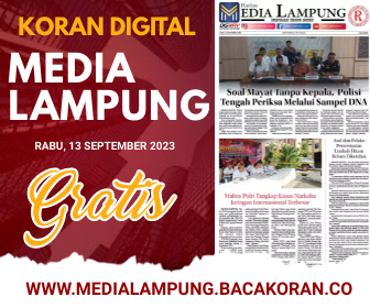 Koran Media Lampung Edisi, Rabu 13 September 2023