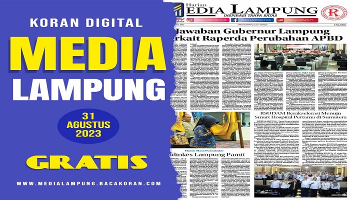Koran Media Lampung Edisi, Kamis 31 Agustus 2023