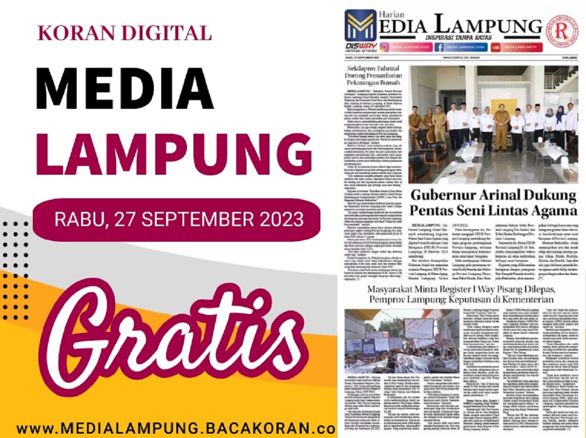 Koran Media Lampung Edisi Rabu 27 September 2023