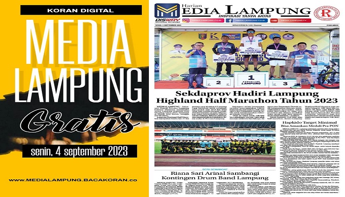 Koran Media Lampung Edisi, Senin 04 September 2023
