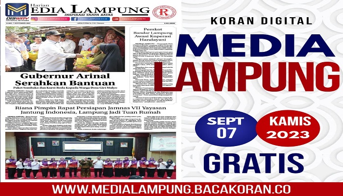 Koran Media Lampung  Edisi, Kamis 07 September 2023