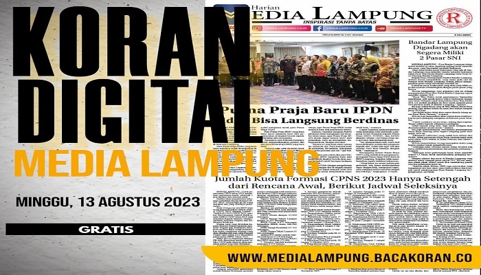 Koran Media Lampung Edisi, Minggu 13 Agustus 2023