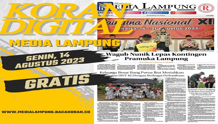 Koran Media Lampung Edisi, Minggu  10 September 2023