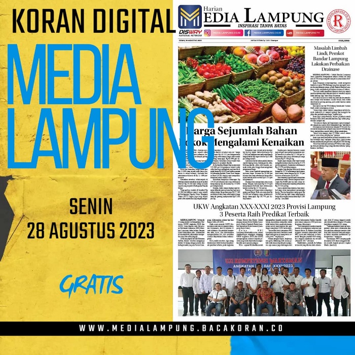 Koran Media Lampung Edisi, Senin 28 Agustus 2023