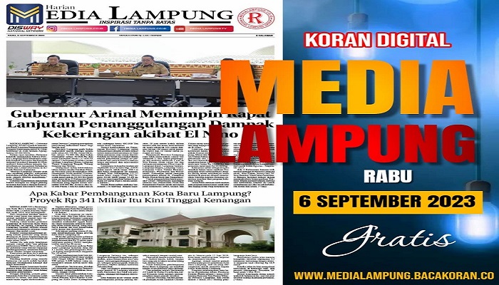 Koran Media Lampung Edisi, Rabu 06 September 2023