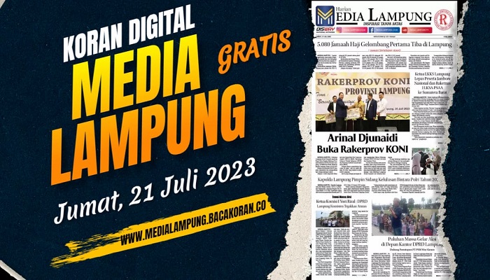 Koran Media Lampung  Edisi Jum’at, 21 Juli 2023