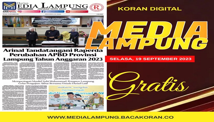 Koran Media Lampung Edisi Selasa 19  September 2023