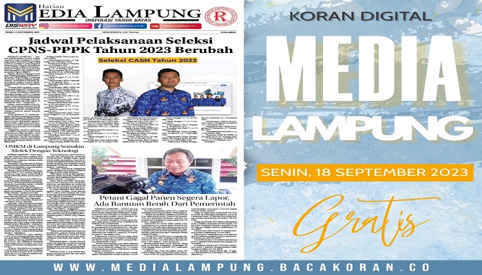 Koran Media Lampung Edisi Senin 18  September 2023