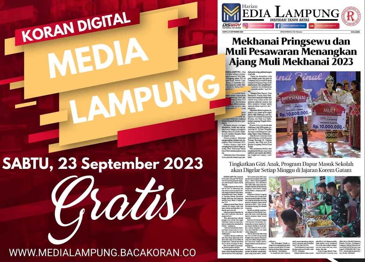 Koran Media Lampung Edisi Sabtu 23 September 2023
