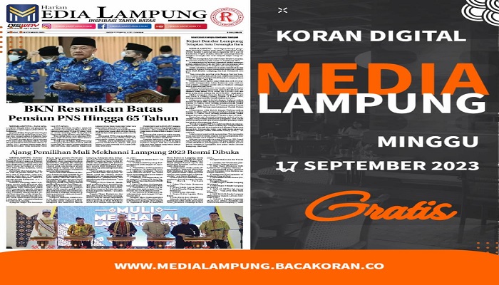 Koran Media Lampung Edisi Minggu, 17 September 2023