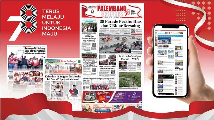 Koran Palembang ekspres Edisi, Senin 21 Agustus 2023