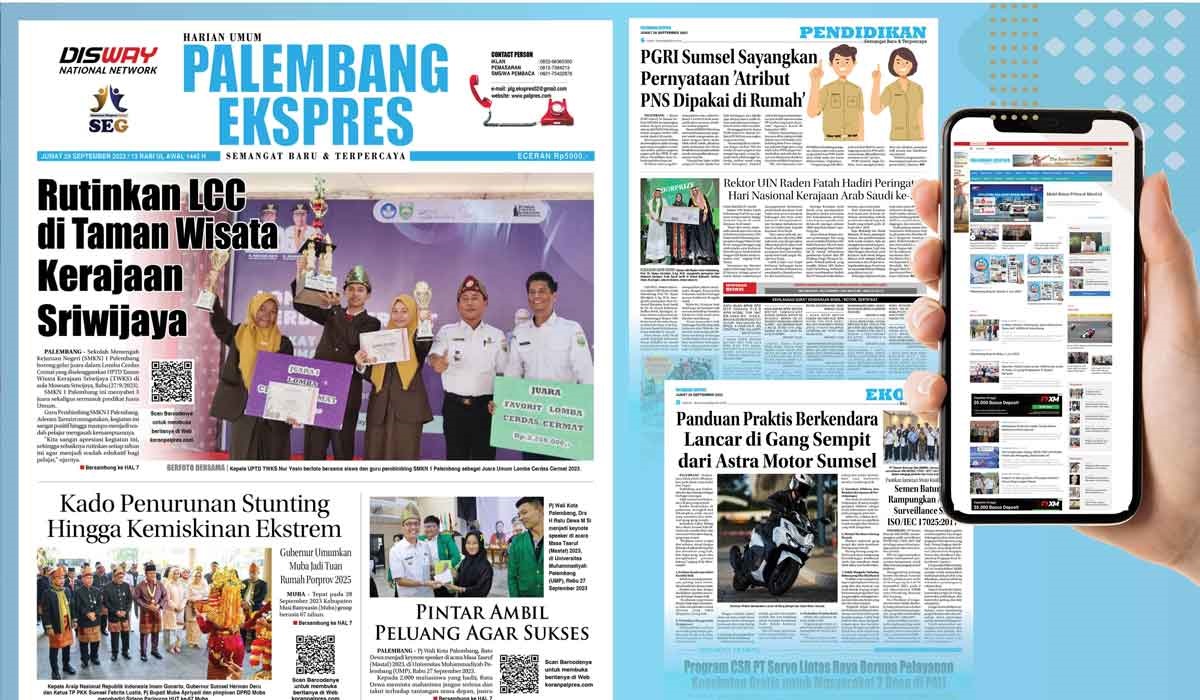 Koran Palembang Ekspres Edisi Jum’at 29 September 2023