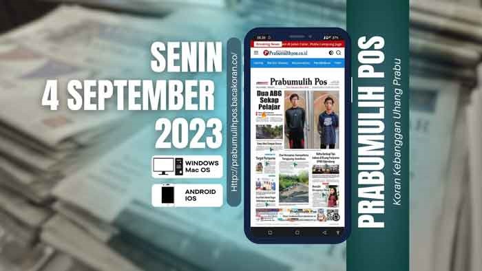 Koran Prabumulih Pos Edisi, Senin 04 September 2023