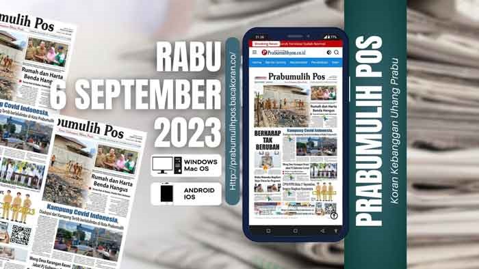 Koran Prabumulih Pos  Edisi, Rabu 06 September 2023