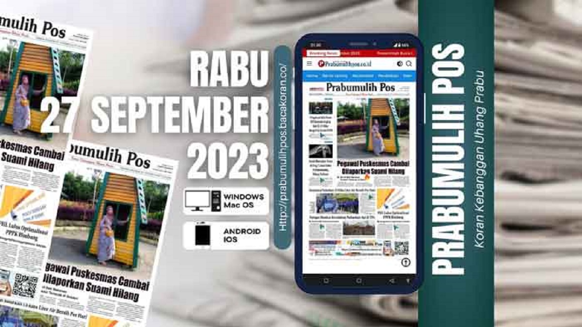 Koran Prabumulih Pos Edisi Rabu 27 September 2023