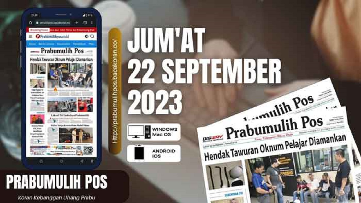 Koran Prabumulih Pos  Edisi Jumat 22 September 2023