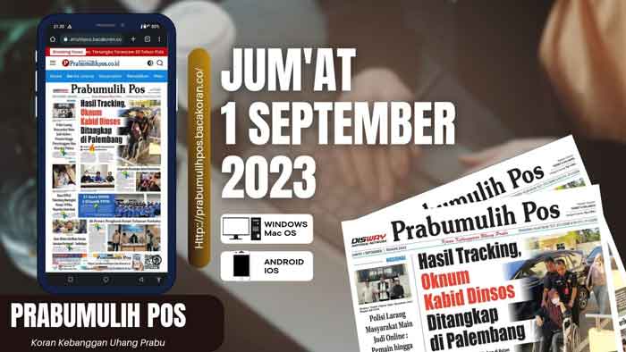 Koran Prabumulih Pos Edisi, Jum’at 01 September 2023