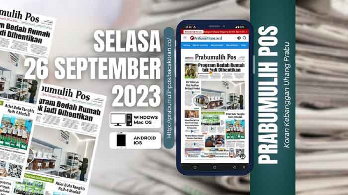 Koran Prabumulih Pos Edisi Selasa 26 September 2023