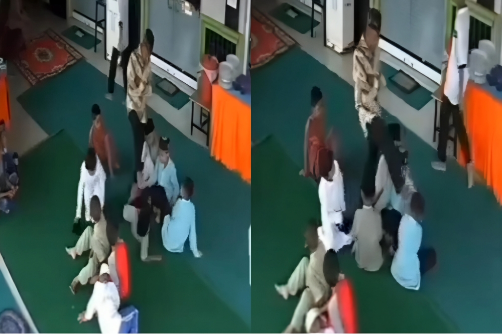 Viral Aksi Bapak-bapak Tendang Kepala Bocah di Masjid, Netizen: Astagfirllah Jahat Banget