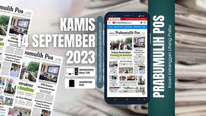 Koran Prabumulih Pos Edisi Kamis, 14 September 2023