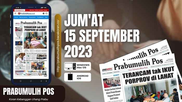 Koran Prabumulih Pos Edisi Jum’at, 15 September 2023