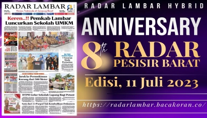 Koran Hybrid Pertama di Indonesia Baca Radar Lambar Edisi 11 Juli 2023