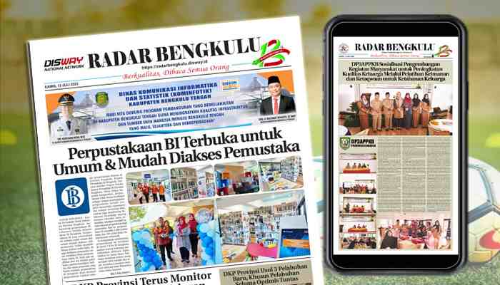 Koran Hybrid Pertama di Indonesia Baca Radar Bengkulu Edisi 13 Juli 2023