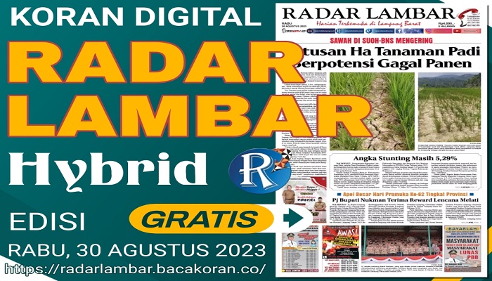 Koran Radar Lambar Edisi, Rabu 30 Agustus 2023