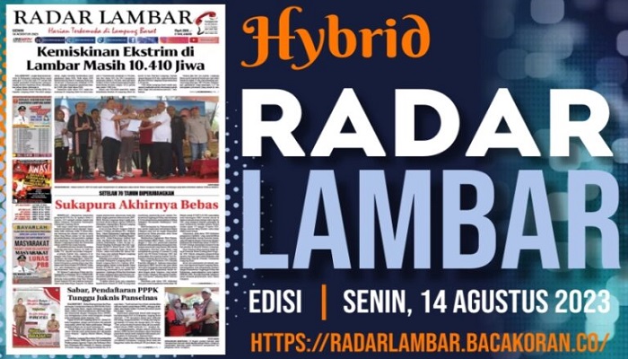 Koran Radar Lambar Edisi, Minggu  10 September 2023
