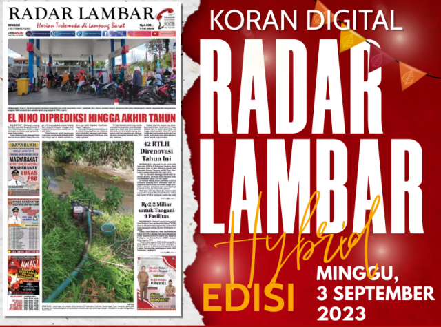 Koran Radar Lambar Edisi, Minggu 03 September 2023