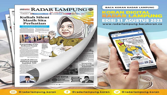 Koran Radar Lampung Edisi, Kamis 31 Agustus 2023