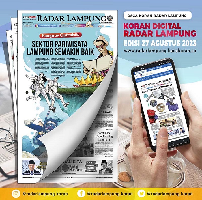 Koran Radar Lampung Edisi, Minggu 27 Agustus 2023