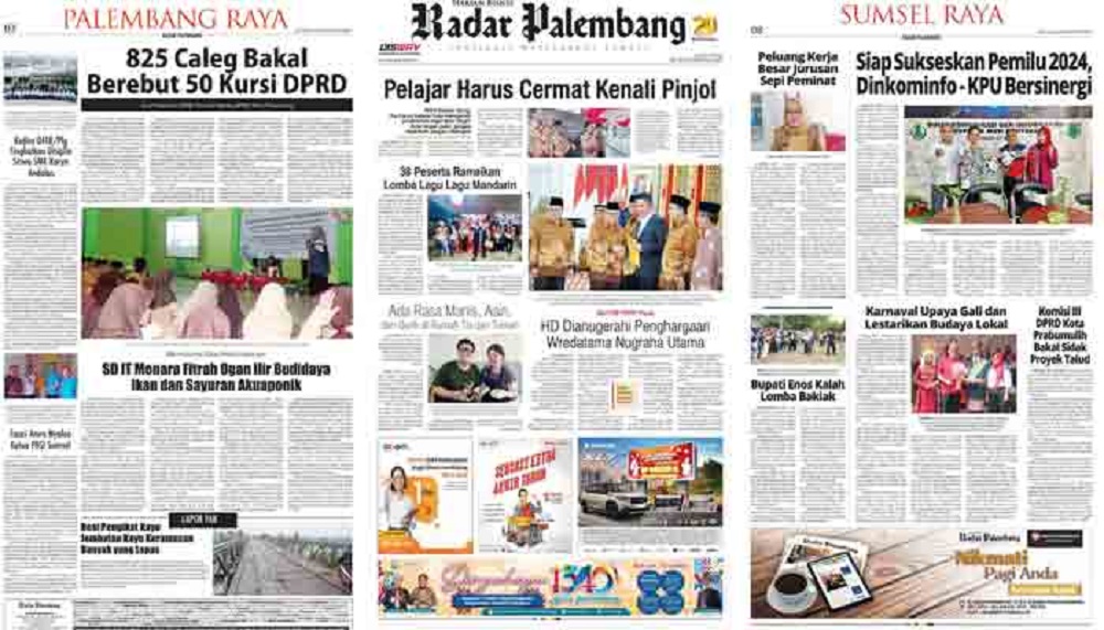 Koran Radar Palembang Edisi, Selasa 22 Agustus 2023