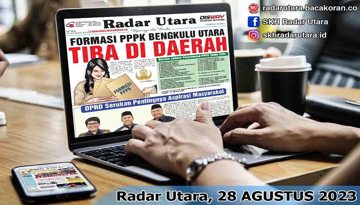 Koran Radar Utara Edisi, Sabtu 09 September 2023
