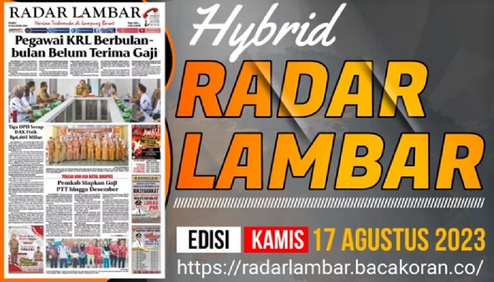Koran  Radar Lambar Edisi, Kamis 17 Agustus 2023