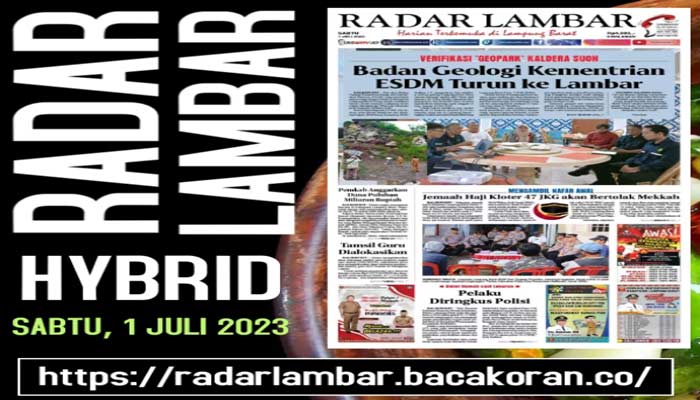 Koran Hybrid Pertama di Indonesia Baca Radar Lambar Edisi 01 Juli 2023