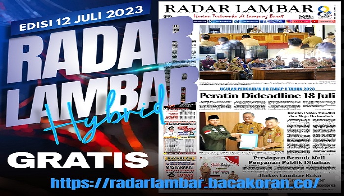 Koran Hybrid Pertama di Indonesia Baca Radar Lambar Edisi 12 Juli 2023