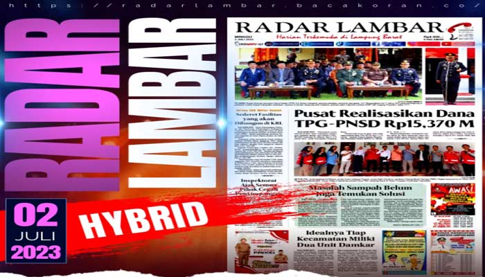 Koran Hybrid Pertama di Indonesia Baca Radar Lambar Edisi 02 Juli 2023