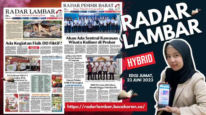 Koran Hybrid Pertama di Indonesia Baca Koran Radar Lambar Edisi 23 Juni 2023