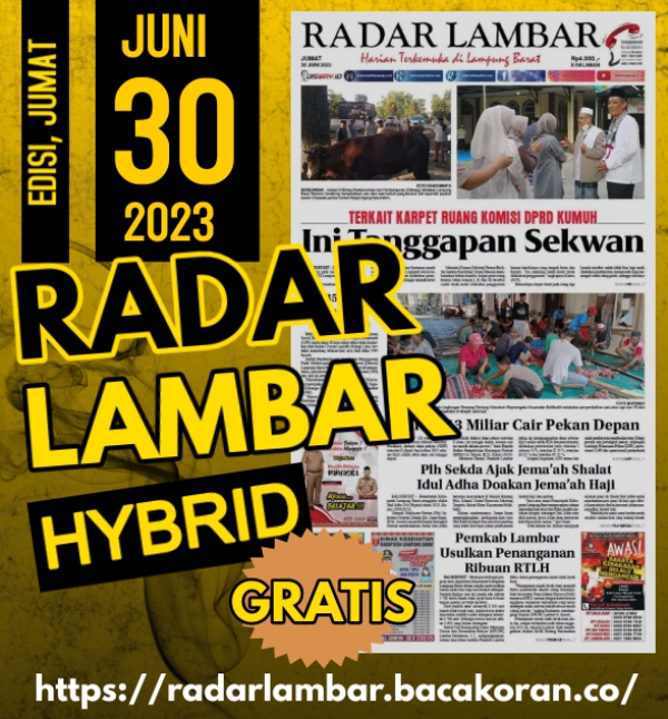 Koran Hybrid Pertama di Indonesia Baca Radar Lambar Edisi 30 Juni 2023