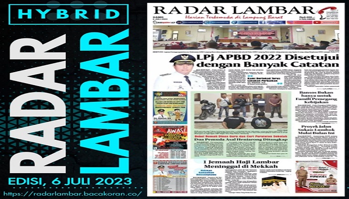 Koran Hybrid Pertama di Indonesia Baca Radar Lambar Edisi 06 Juli 2023