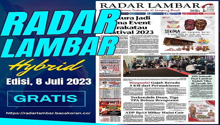 Koran Hybrid Pertama di Indonesia Baca Radar Lambar  Edisi 08 Juli 2023