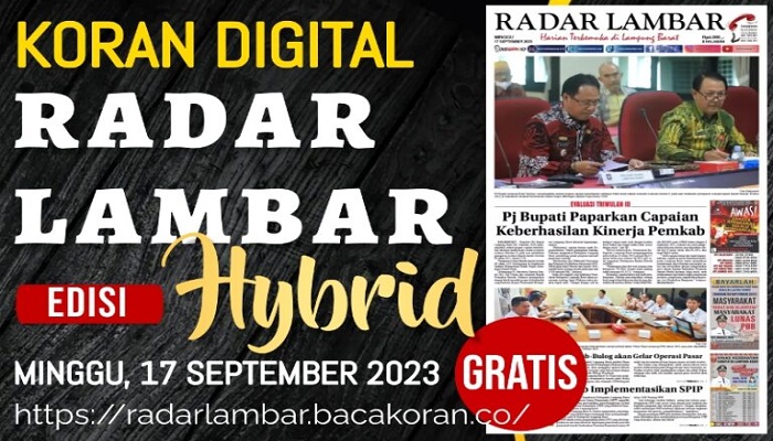 Koran Radar Lambar Edisi Minggu, 17 September 2023