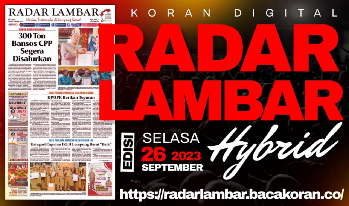 Koran Radar Lambar Edisi Selasa 26 September 2023