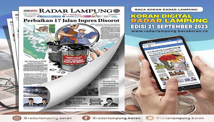 Koran Radar Lampung Edisi Kamis 21 September 2023