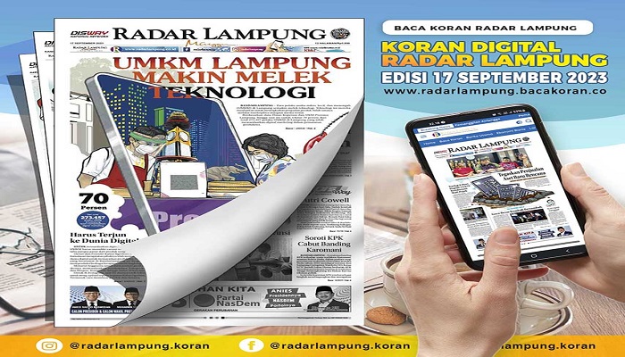 Koran Radar Lampung Edisi Minggu, 17 September 2023