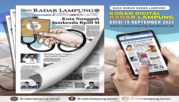 Koran Radar Lampung Edisi Selasa 19  September 2023