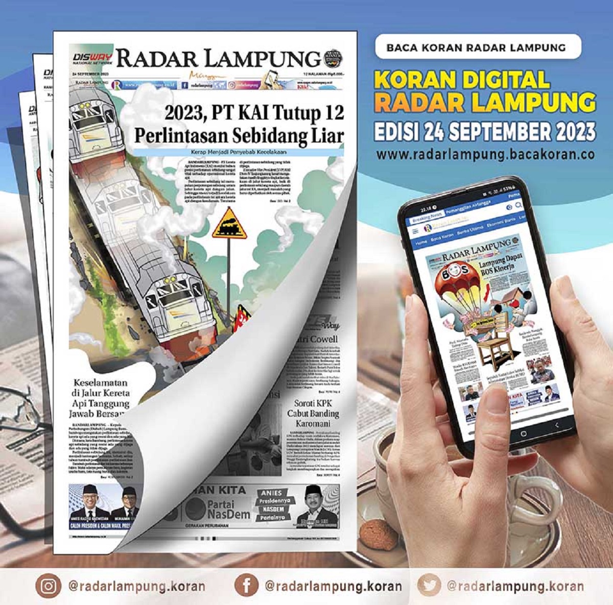 Koran Radar Lampung Edisi Minggu 24 September 2023