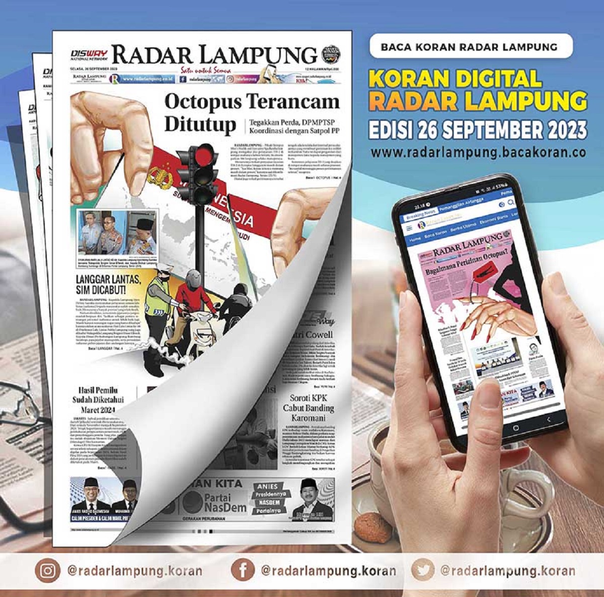 Koran Radar Lampung Edisi Selasa 26 September 2023