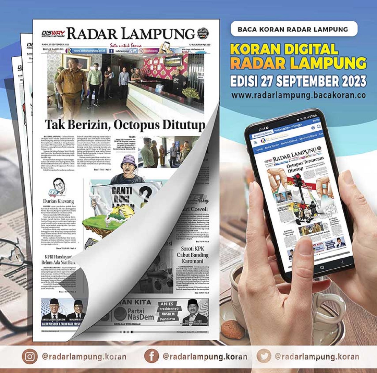  Koran Radar Lampung Edisi Rabu 27 September 2023